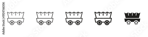 Covered wagon icon