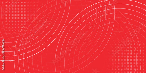 red and white circles abstract background