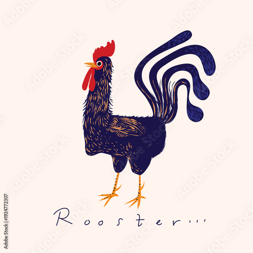 Rooster, chicken sketch hand drawn retro vintage vector illustration. Poultry farm animal isolated on background.