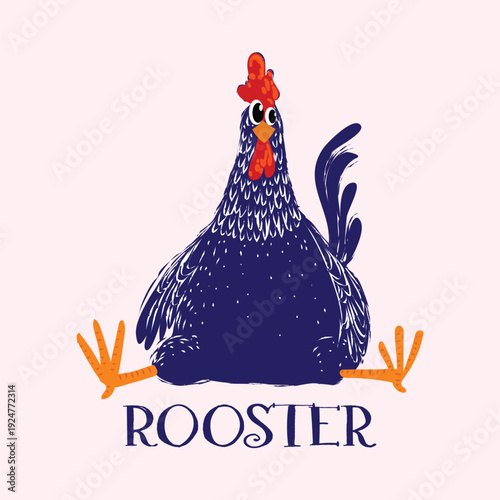 Rooster, chicken sketch hand drawn retro vintage vector illustration. Poultry farm animal isolated on background.
