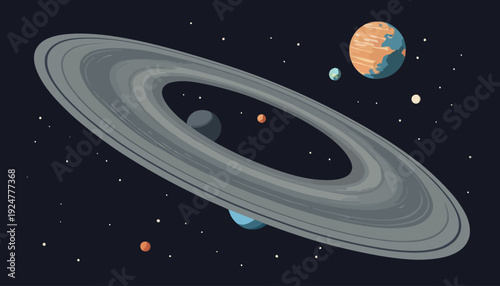 planet and space vector