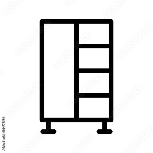 Stylish Wardrobe icon set for closet storage, home organization, and interior design