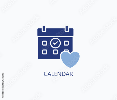 Calendar Icon Or Logo Isolated Vector Illustration