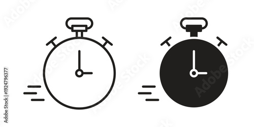 Stopwatch icon. linear style sign for mobile concept and website ui design