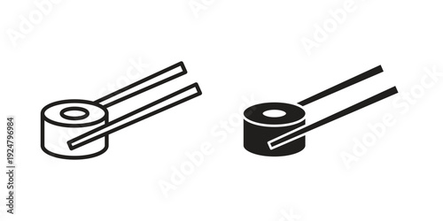 Sushi icon. linear style sign for mobile concept and website ui design