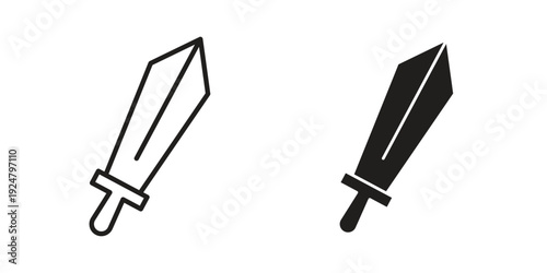 Sword icon. linear style sign for mobile concept and website ui design
