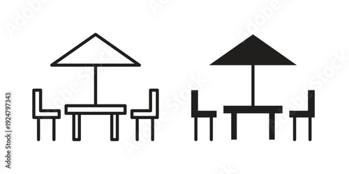 Terrace icon. linear style sign for mobile concept and website ui design