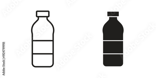 Water bottle icon. linear style sign for mobile concept and website ui design