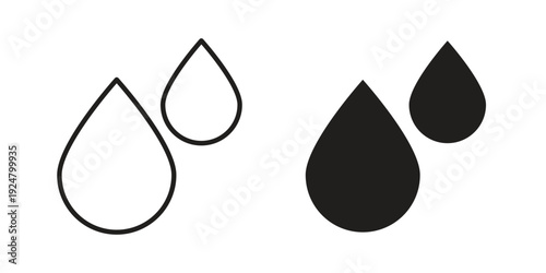 Water drop icon. linear style sign for mobile concept and website ui design