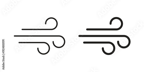 Wind icon. linear style sign for mobile concept and website ui design