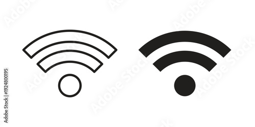 Wifi icon. linear style sign for mobile concept and website ui design