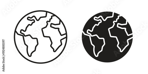 World icon. linear style sign for mobile concept and website ui design