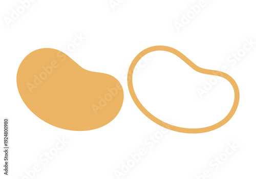 Abstract organic blob shapes vector illustration. Modern fluid graphic design element set