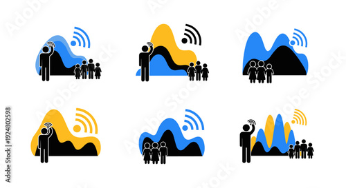Diverse Group of People Interacting with Data Visualizations and Technology.