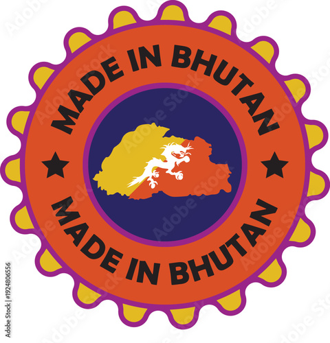 Made in Bhutan STAMP LOGO