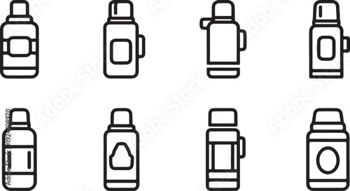 A variety of different spray bottles and containers used for various purposes Vector