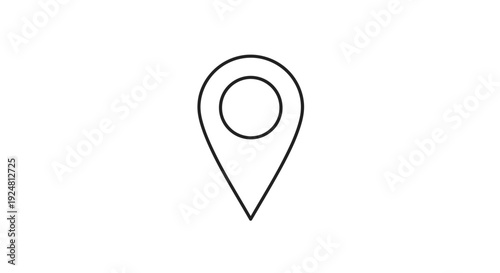 Location Pin Icon, Map Marker Symbol, Navigation Pointer, GPS Point, Geo Location Symbol