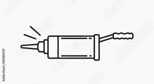 Grease Gun Tool Icon, Lubrication Equipment, Maintenance and Repair