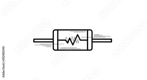 Electronic Resistor Symbol Icon, Electrical Component, Circuit Element