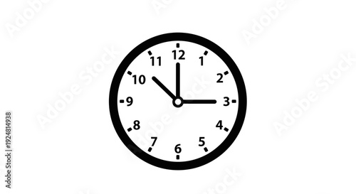 Clock Face Showing 10:15