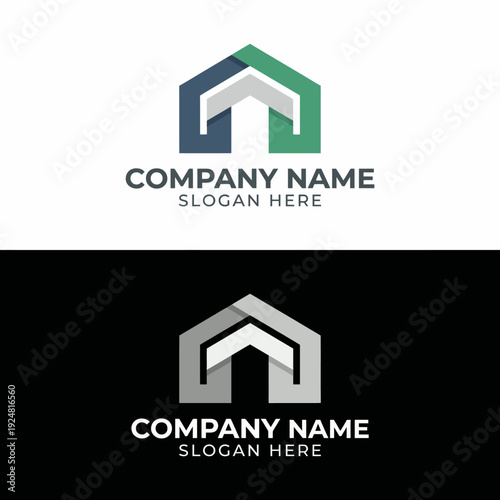 An elegant logo concept that incorporates architectural elements into its design, reflecting modernity and sophistication tailored for real estate and development firms.