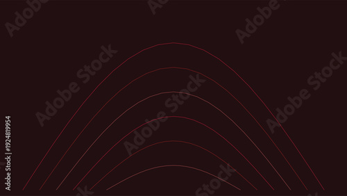 Art Deco inspired 1920s luxury geometric pattern with vibrant red and yellow arches on dark background, minimalist design