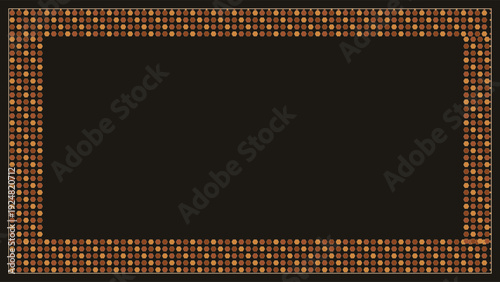 Art Deco 1920s luxury geometric pattern with gold and black dots on elegant dark background