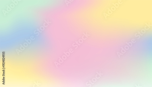 Abstract soft pastel gradient background with pink yellow blue and green colors.