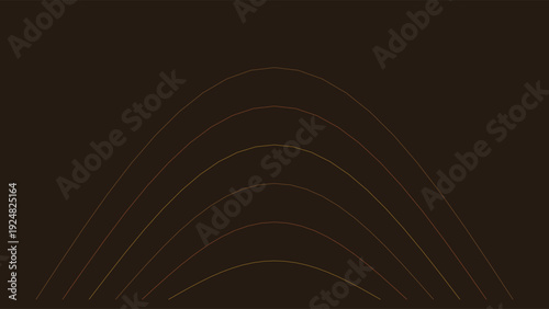 Art Deco inspired 1920s geometric pattern with golden arcs on black background, minimalist design, elegant composition