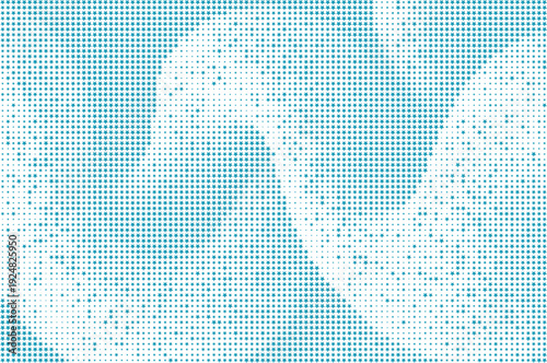 Blue star abstract pattern with varying density and white space, Blue star field abstract texture modern minimal design