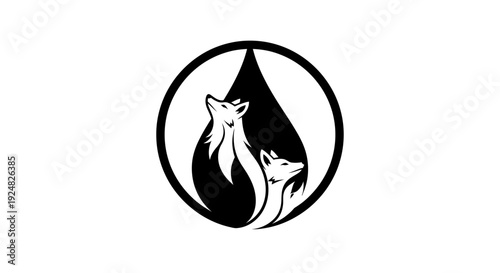 Foxes in Drop Logo