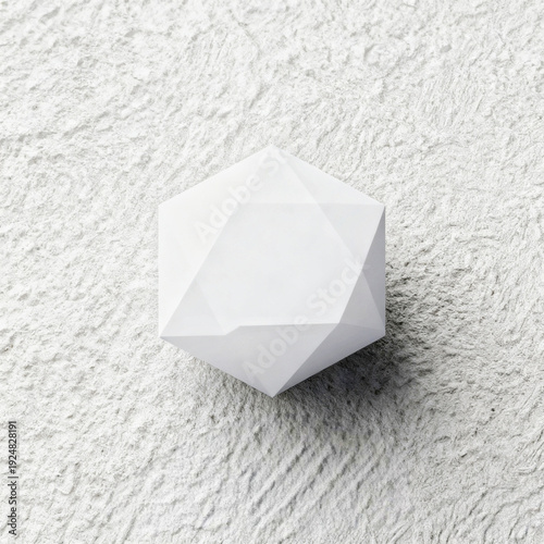 white 3d geometric object in dark environment