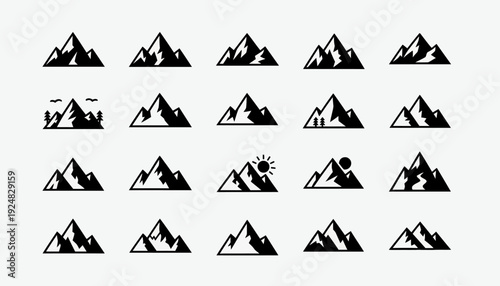 Abstract Mountain Symbol Collection