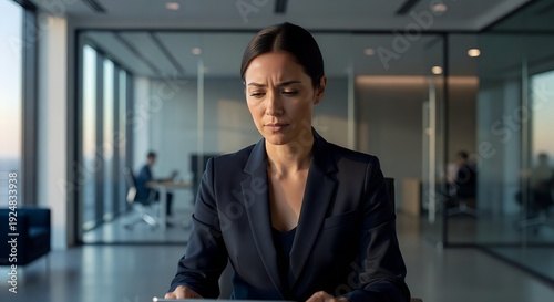 Wallpaper Mural Focused Executive Sitting at Desk Torontodigital.ca