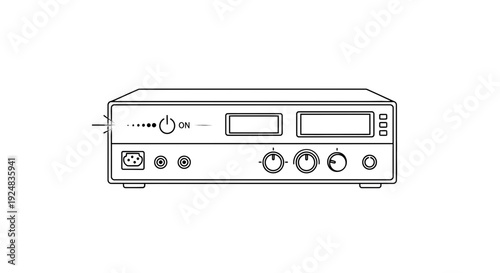 Audio Mixer Front Panel with Controls, Displays, and Connectors