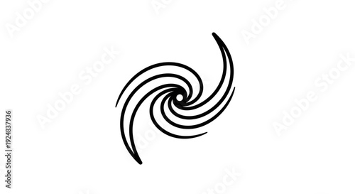 Abstract Swirling Galaxy Spiral Shape