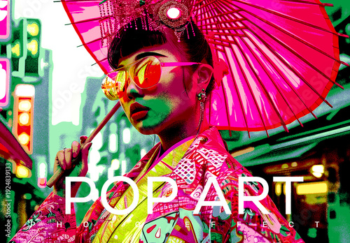 Pop Art Photo Effect Mockup