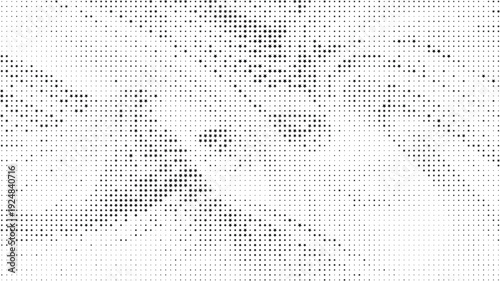 Black star and dot abstract pattern with varying density background, Black star dot abstract texture on white background