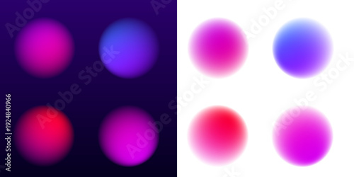 Colorful gradient circles with radiant glow, soft halo, and layered gradient blend. png
