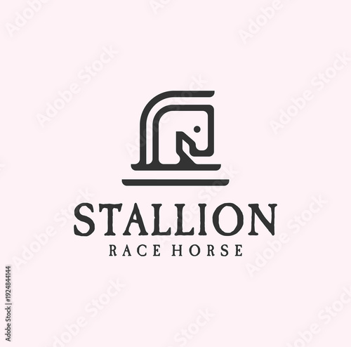 Elegant Horse Logo Design Stallion And Equestrian Brand Emblem Vector illustration