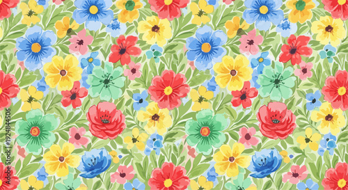 Gentle watercolor blooms arranged in romantic abundance