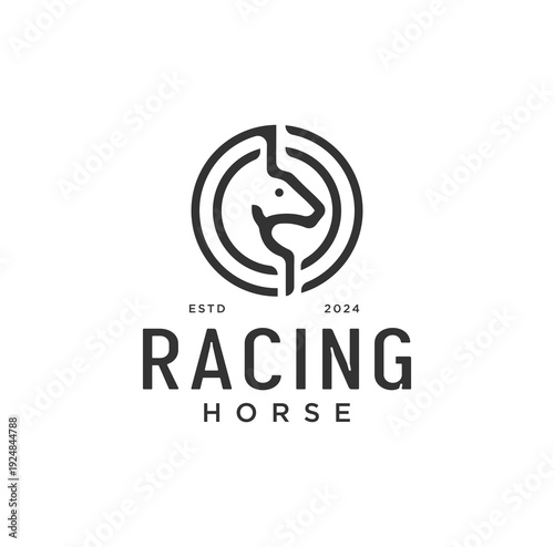 Black Stallion Horse Head Logo Vector Silhoutte 