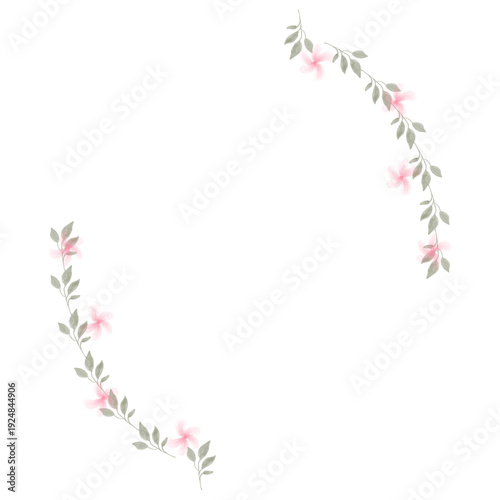 Hand drawn floral frames with flowers. Wreath. Elegant logo template. Vector illustration for labels, branding business identity, wedding invitation