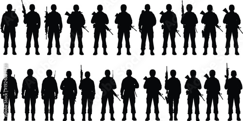 Atlanta Georgia city skyline silhouette vector illustration featuring iconic landmarks like Bank of America Plaza and Westin Peachtree Plaza on a white background.