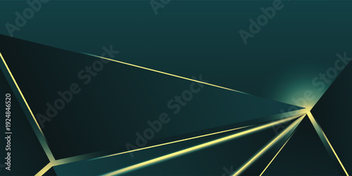 Green Light Background. Polygonal Frame background with elegant Background Design simple design.