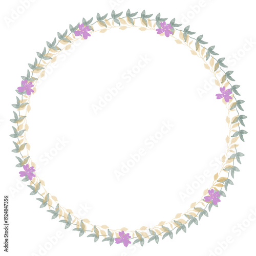 Hand drawn floral frames with flowers. Wreath. Elegant logo template. Vector illustration for labels, branding business identity, wedding invitation
