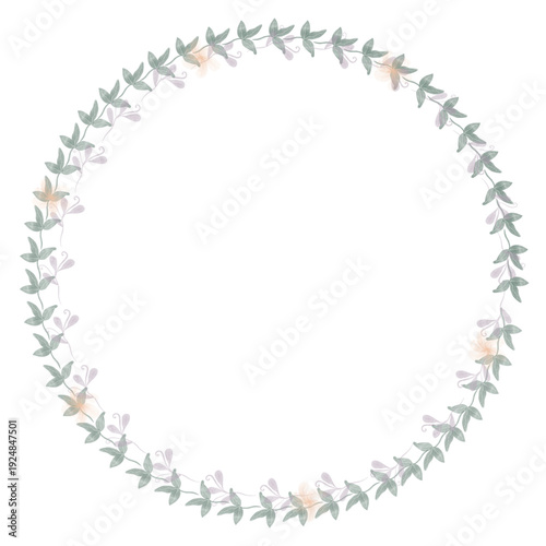 Hand drawn floral frames with flowers. Wreath. Elegant logo template. Vector illustration for labels, branding business identity, wedding invitation