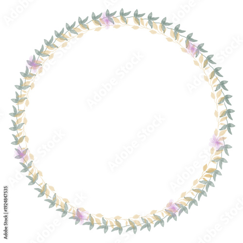 Hand drawn floral frames with flowers. Wreath. Elegant logo template. Vector illustration for labels, branding business identity, wedding invitation