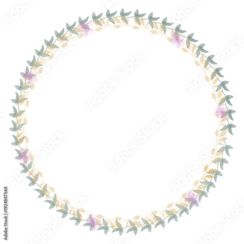 Hand drawn floral frames with flowers. Wreath. Elegant logo template. Vector illustration for labels, branding business identity, wedding invitation
