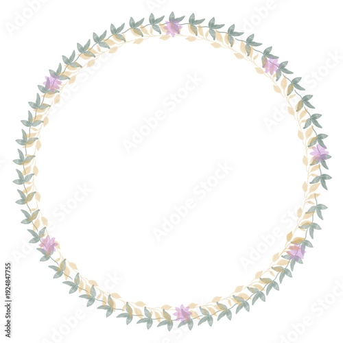 Hand drawn floral frames with flowers. Wreath. Elegant logo template. Vector illustration for labels, branding business identity, wedding invitation